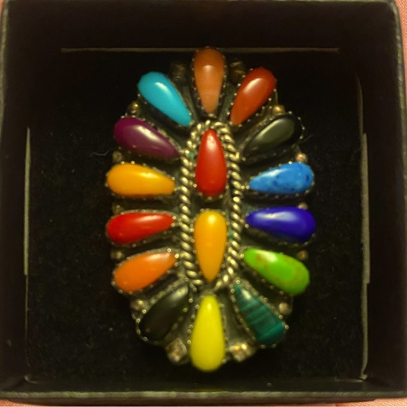 ✨️OOAK! JULIANA WILLIAMS RARE! Multi Semiprecious Stone and Sterling Silver Ring - Picture 13 of 17